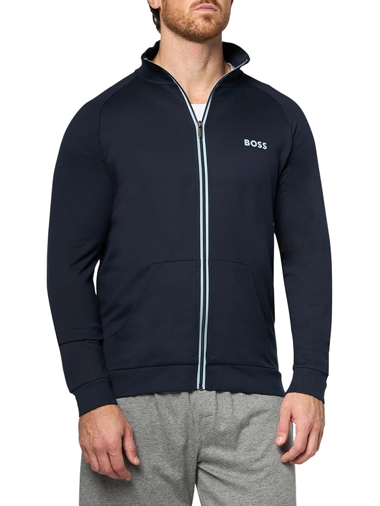HUGO BOSS ネイビー ジップアップジャケット Hugo Boss Authentic Zip-Up Jacket | Dillard's
